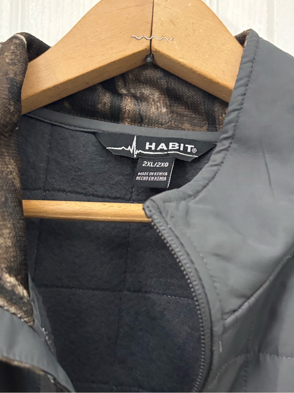 Habit Men’s 2XL Camo Hunting Jacket Scent Factor Fleece Lined 1/2 Zip - Picture 3 of 3